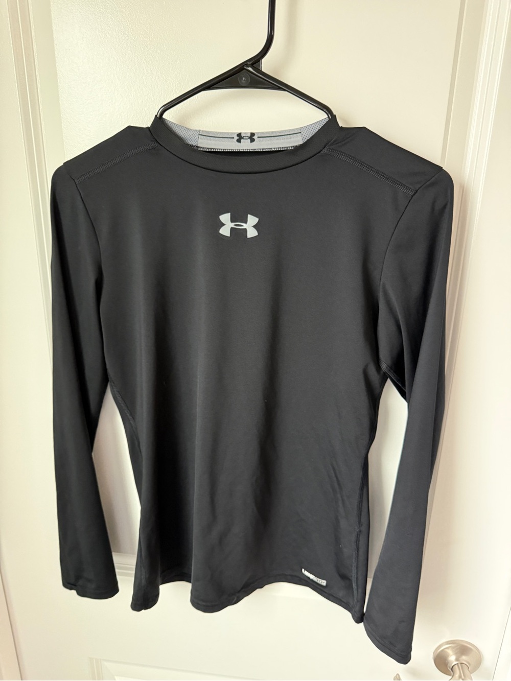 Under Armour Black & Gray Fitted HeatGear Compression Shirt